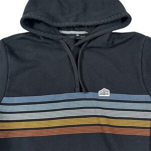 Patagonia Uprisal Hoodie Striped Pullover Outdoors Logo Black Casual Mens Small